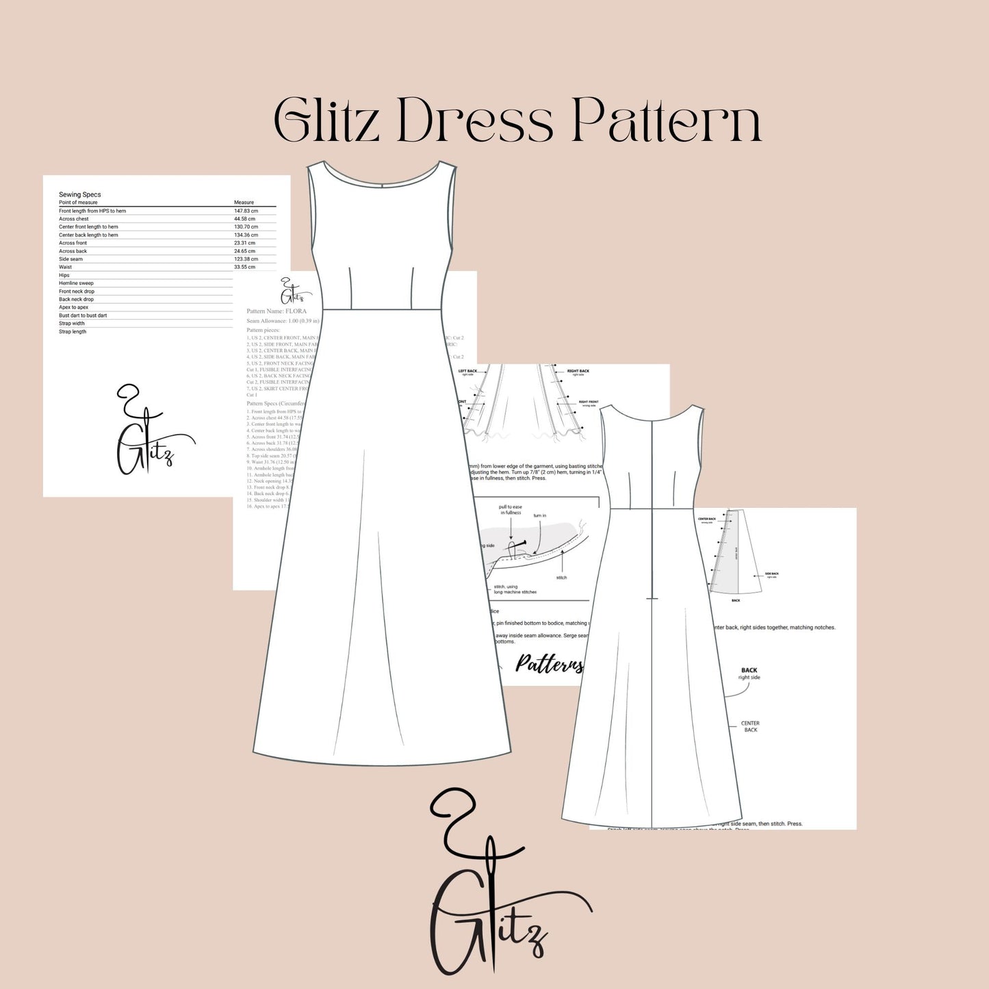 Boat Neck A Line Ankle Length Evening Dress Sewing Pattern Prom Dress Satin Dress Pattern Cocktail Dress