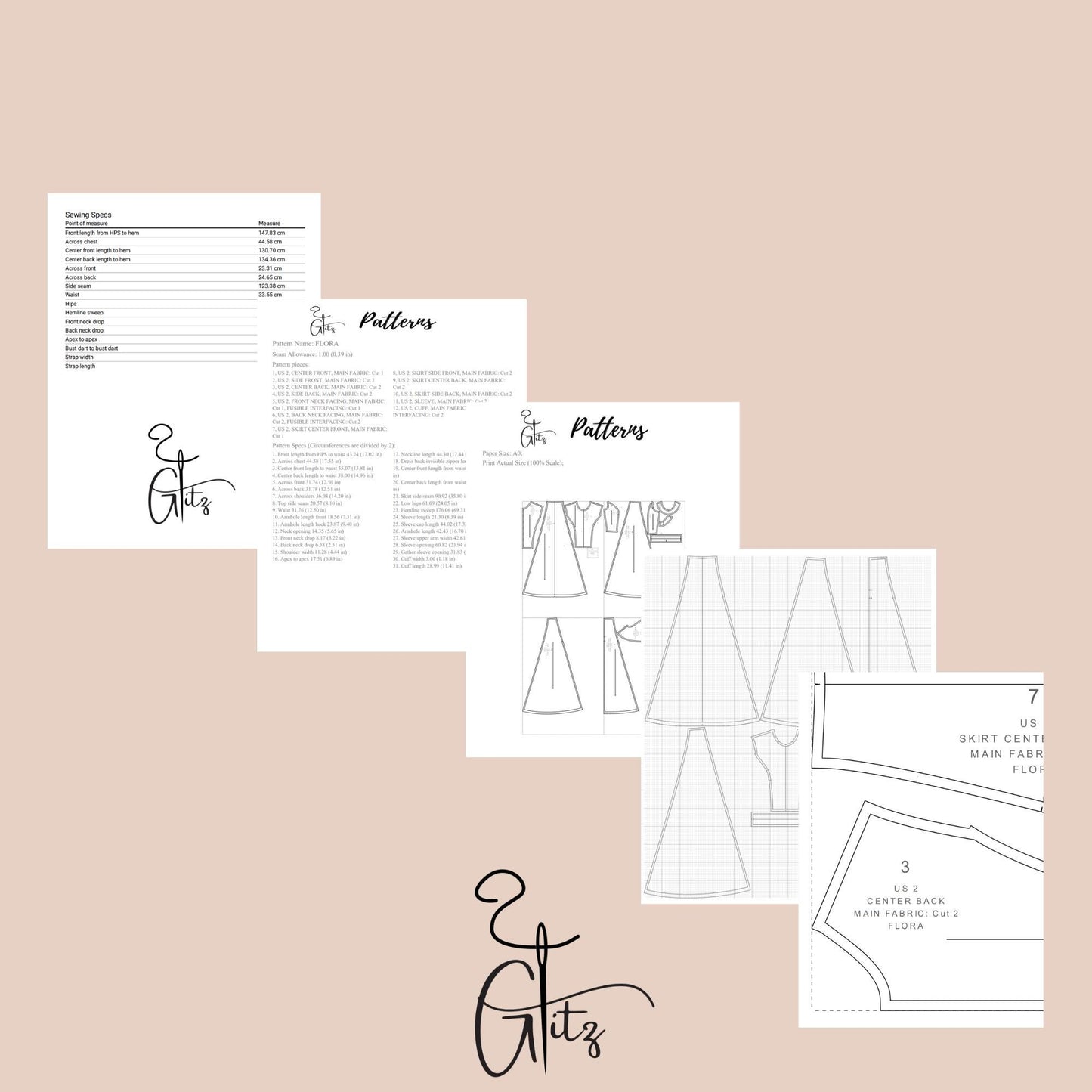 Helen Linen Maxi Dress Sewing Digital Pattern PDF Digital Sewing Pattern Easy Dress Pattern