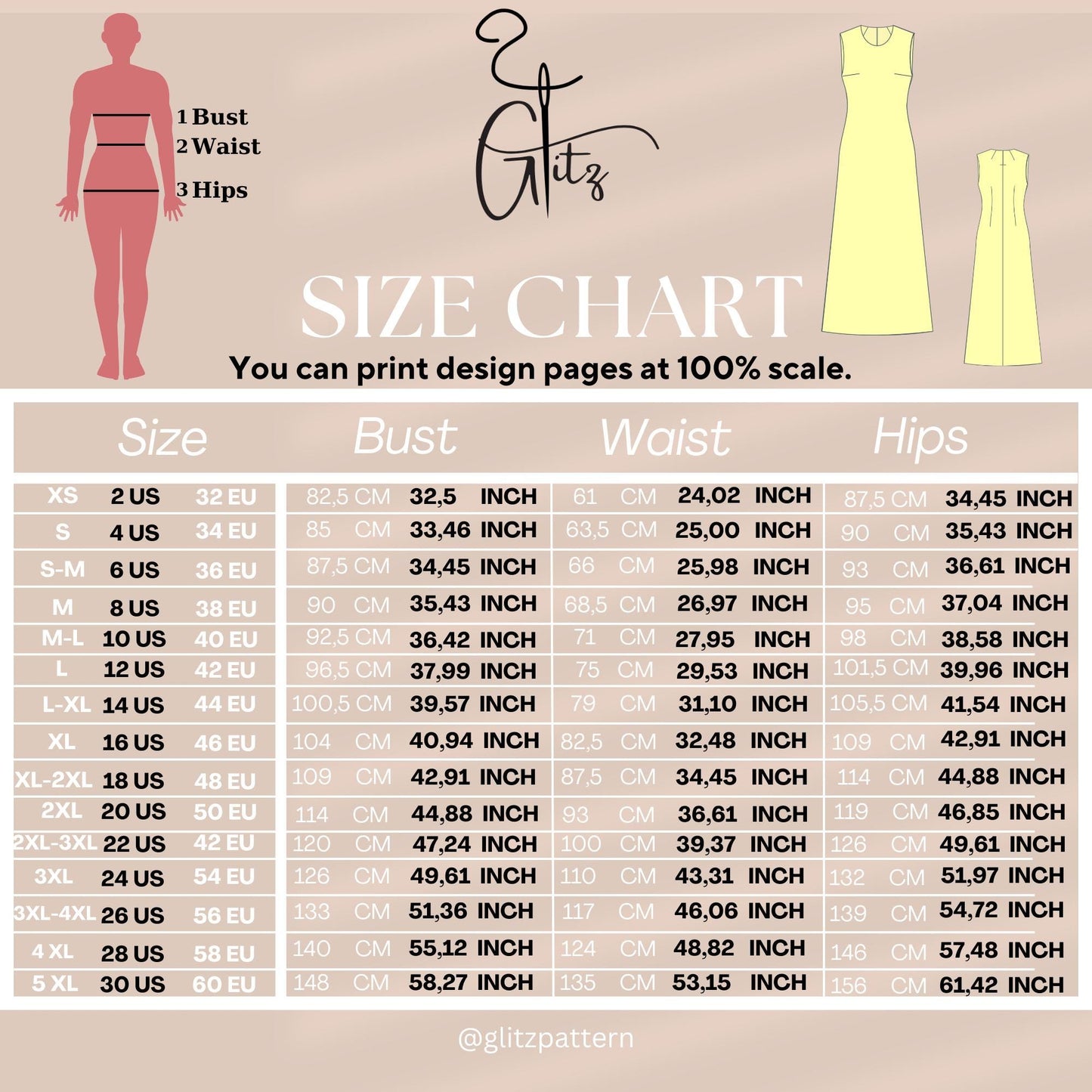 Satin Maxi Evening Dress Sewing Pattern PDF Digital Pattern Long Dress Easy Dress Pattern Beginner Friendly Simple Pattern US 2-30 size