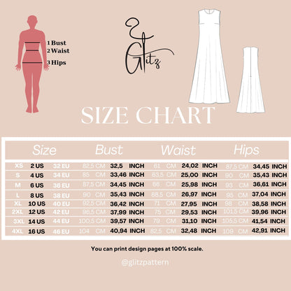 Sleeveless Linen Maxi Dress Long Summer Tent Dress Easy Dress Pattern PDF Digital Sewing Pattern