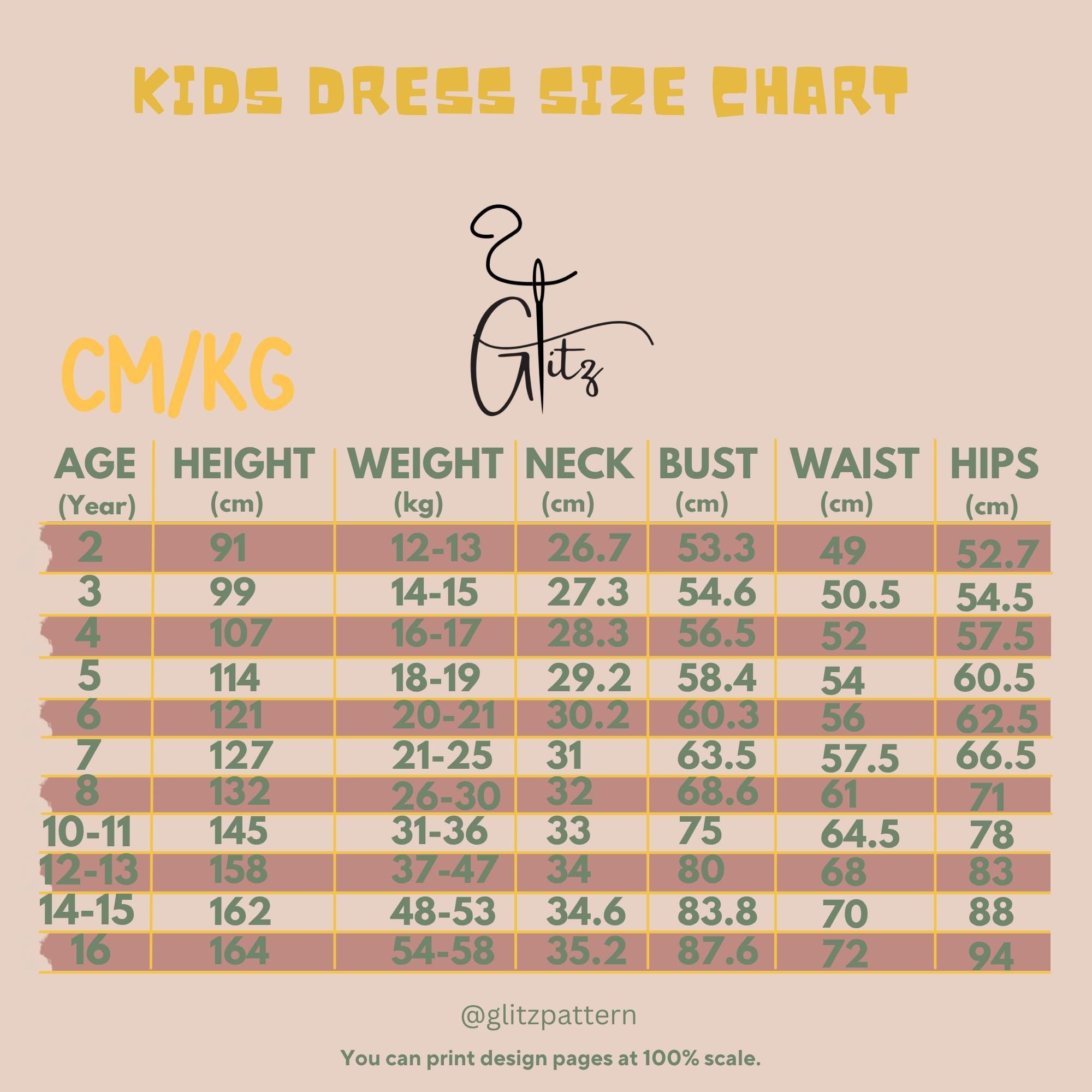 Girls Dress Sewing Pattern Girls Tent Dress Short Flare Sleeve Dress Pattern for Kids Simple Loose Dress Beginner Pattern 2-16Y