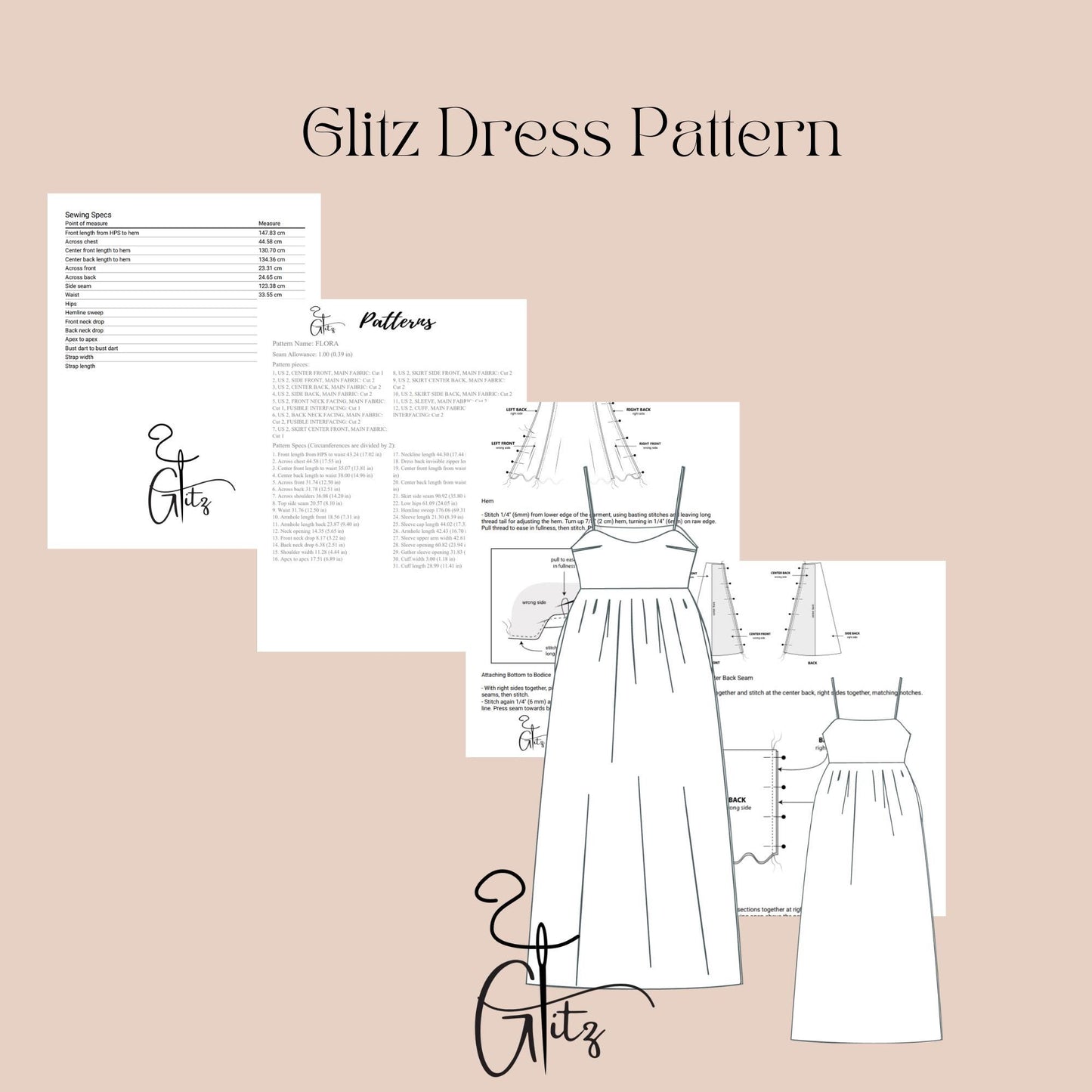 Strap Dress Sewing Pattern Summer Dresses Long Linen Dress Pattern Loose Dress Pattern