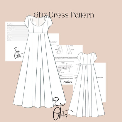 Regency Dress Sewing Pattern Victorian Dress Empire Waist Prom Dress Pattern Boho Wedding Dress