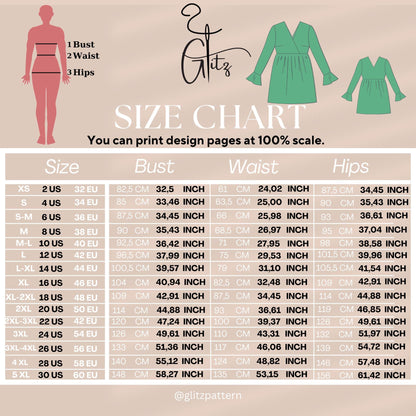 Long Sleeve Surplice Neck Gathered Summer Dresses Digital Sewing Pattern PDF