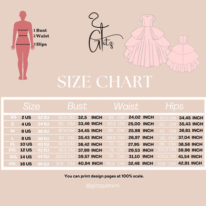 Princess Dress Sewing Pattern, Wedding Dress PDF Sewing Pattern Mid Century Ball Gown Dress Sewing Pattern