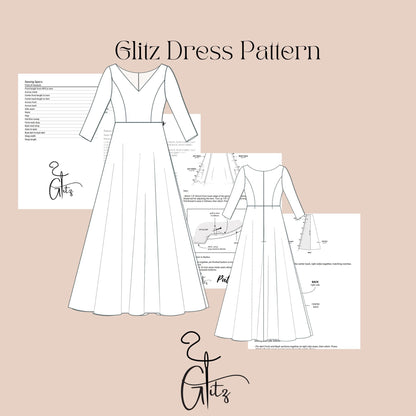 Wedding Dress Sewing Pattern Bridal Gown Sewing Pattern PDF Digital Pattern