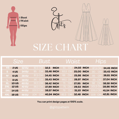 V Neck Maxi Ball Gown Sewing Pattern Summer Wedding Dress Bridesmaid Dress Maxi Prom Dress Circle Dress Digital Sewing Pattern