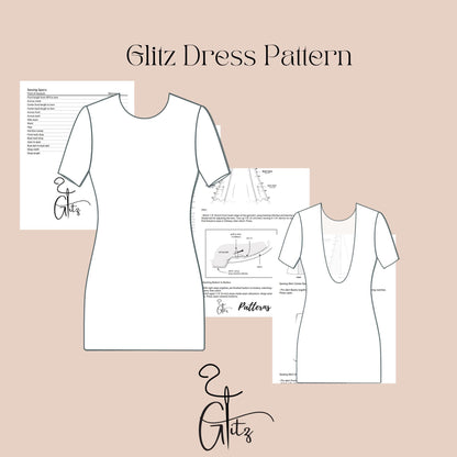 Open Back Dress Sewing Pattern Mini Dress Pattern Backless Dress Easy Sewing Pattern