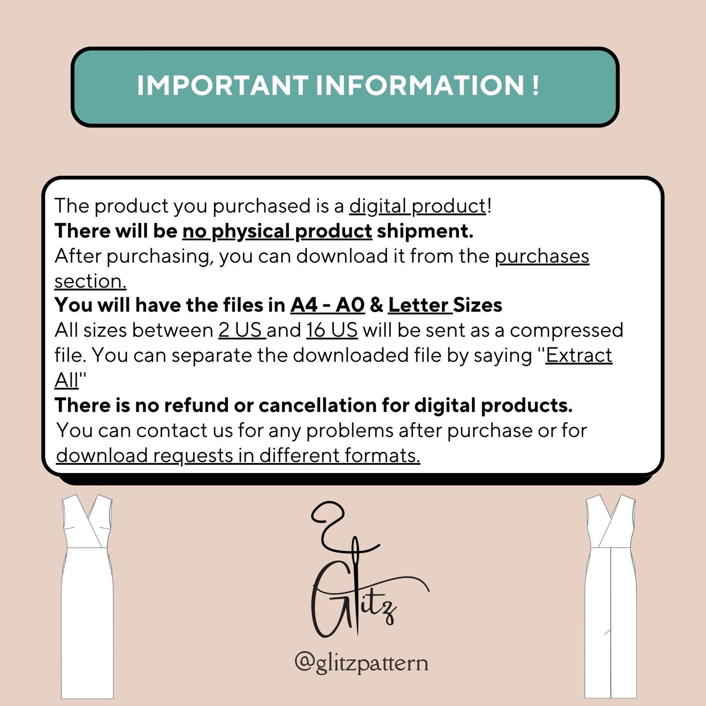 Surplice Neck Summer Dress Sewing Pattern Ankle Length Straight Casual Dress Pattern