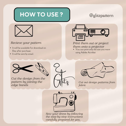 Midi Evening Dress Sewing Pattern Midi Mermaid Satin Cocktail Dress Pattern