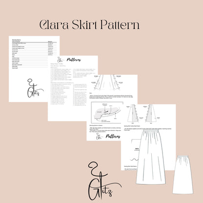 Clara Maxi Skirt Sewing Pattern Easy Digital PDF Plus Size Pattern