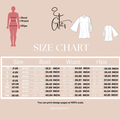 High Neck Circle Mini Dress Pattern with Flowy Batwing Sleeves and Loose, Draped Silhouette Tent Dress Sewing Pattern