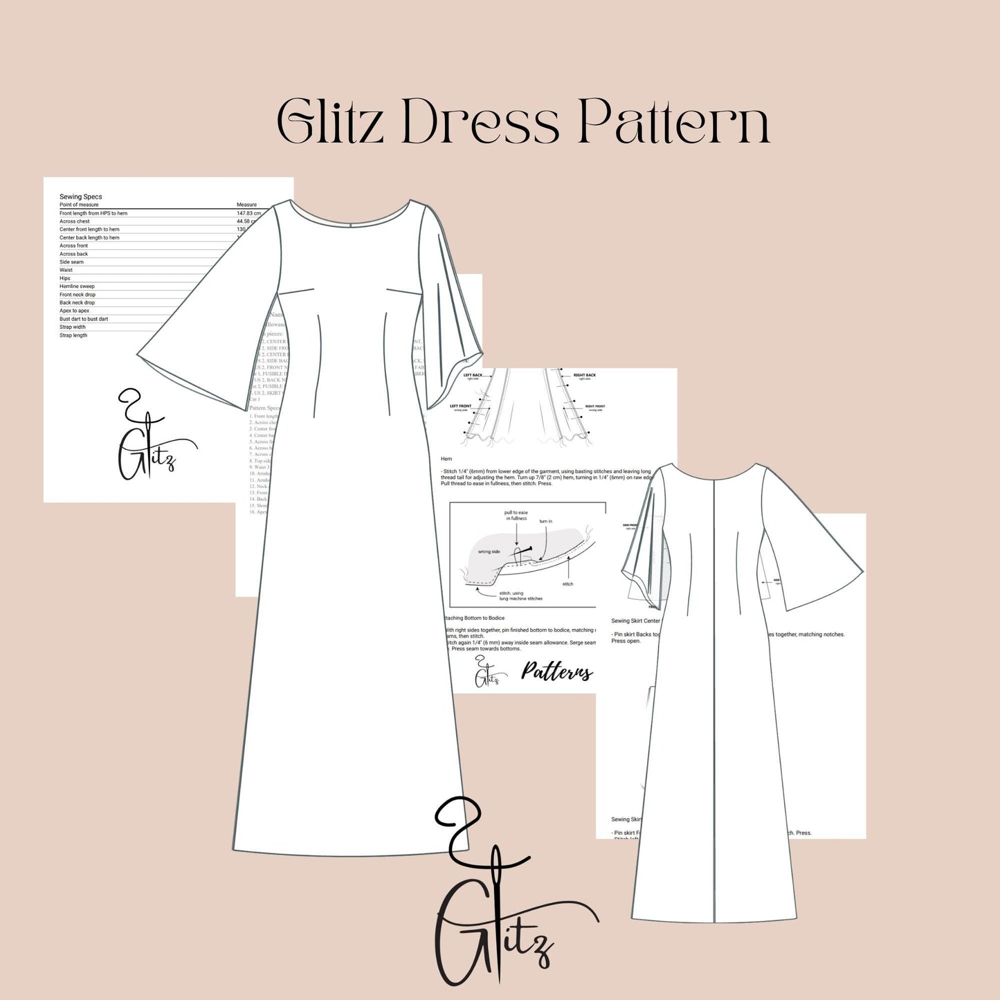 Flared Sleeve Dress Boat Neck Long Satin Evening Dress Sewinf Pattern Simple Bridal Dress