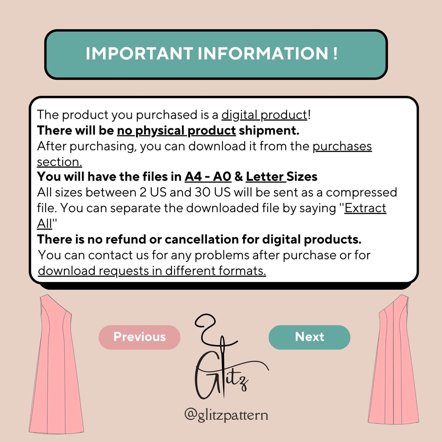 One Shoulder Maxi Tent Summer Dress Sewing Pattern PDF Prom Dress