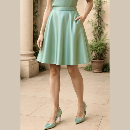 Half Circle Skirt Sewing Pattern PDF | Woven Fabric | In-Seam Pockets, Invisible Zipper & Waistband | Women Skirt Sewing Pattern