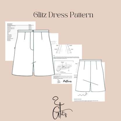 Women’s Two Piece Sewing Pattern PDF | Crop Top & High Waist Shorts | Linen Summer Set | A4 A0 Letter | US 2–16 , Boat Neck Crop Top