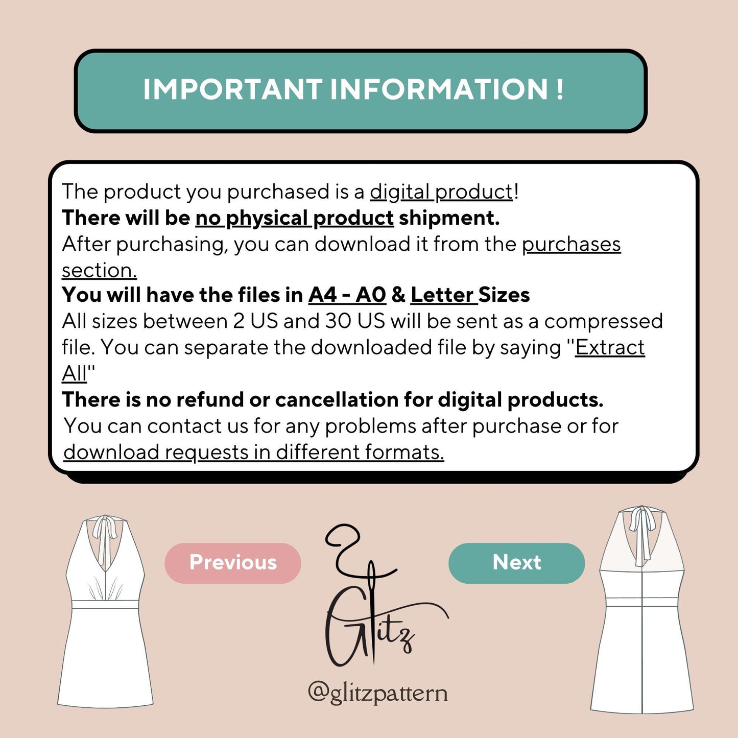 Halter Neck Mini Summer Dress Sewing Pattern