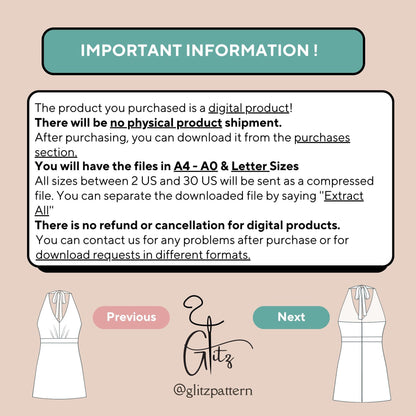 Halter Neck Mini Summer Dress Sewing Pattern