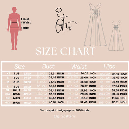 Elegant Off-Shoulder Corset Back Gown Sewing Pattern – Flared Skirt & Sweetheart Neckline Prom Dress Pattern