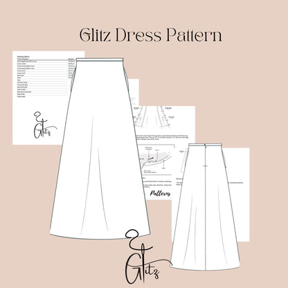 A-Line Midi Skirt Sewing Pattern PDF | Woven Fabric | Invisible Zipper, In-Seam Pockets & Waistband | A4 A0 Letter Files Women Skirt Pattern