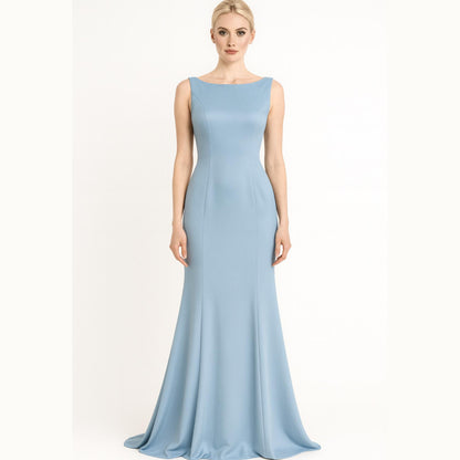 Boat Neck Long Evening Dress Sewing Pattern Mermaid Dress Pattern Long Prom Dress