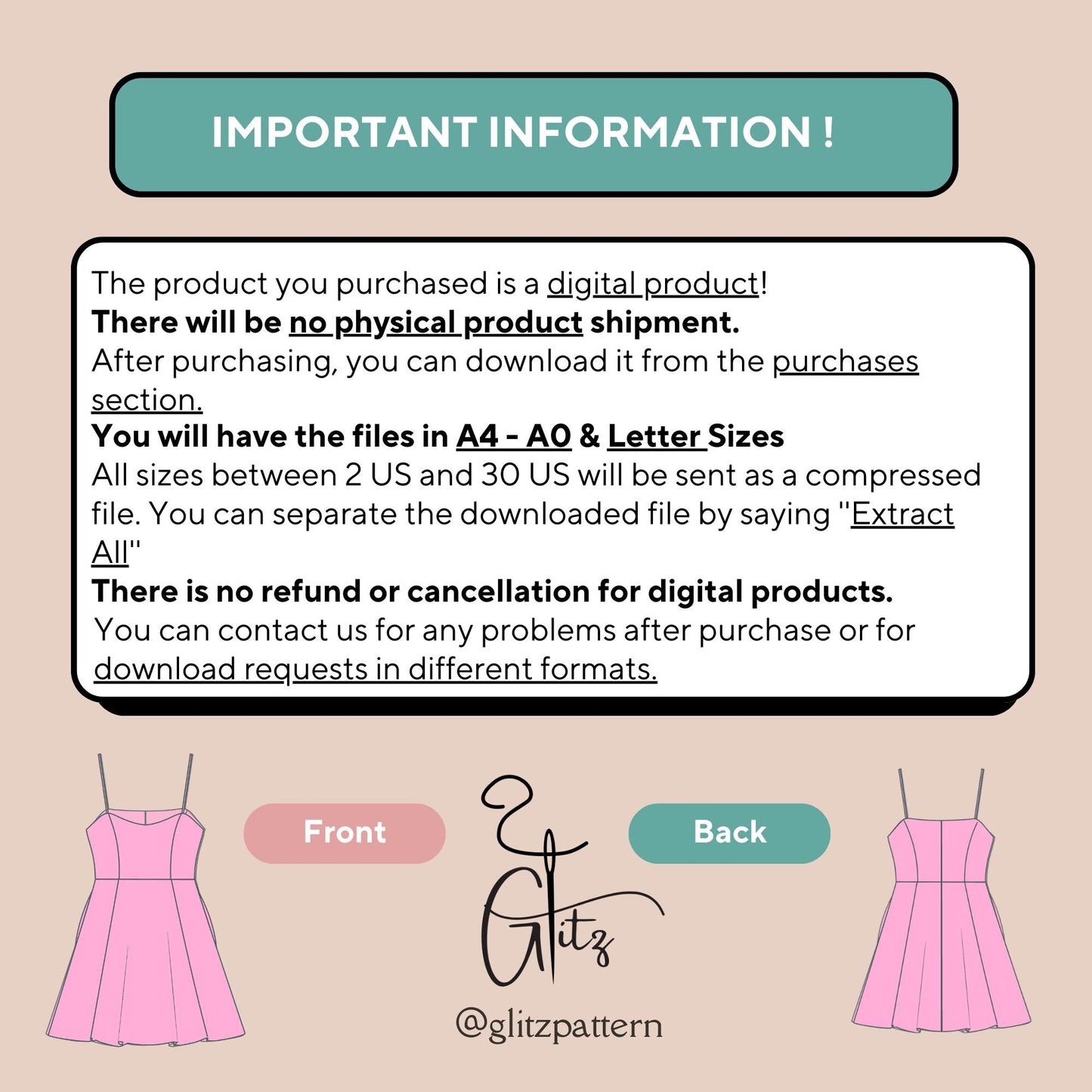 Strappy Mini Dress Sewing Pattern Flared Mini Prom Dress Digital Pattern PDF US 2-30 size A0 - A4 - LETTER