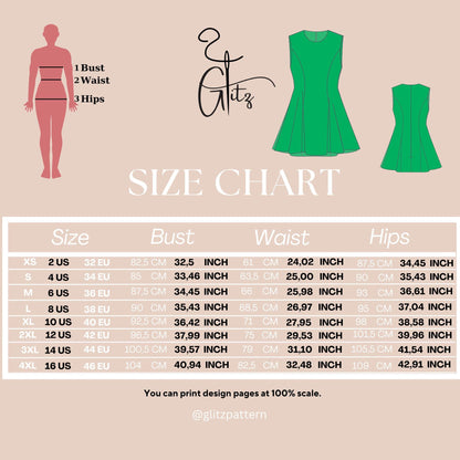 Mini Summer Dress Sewing Pattern Mini Flared Dress Cocktail Evening Dress