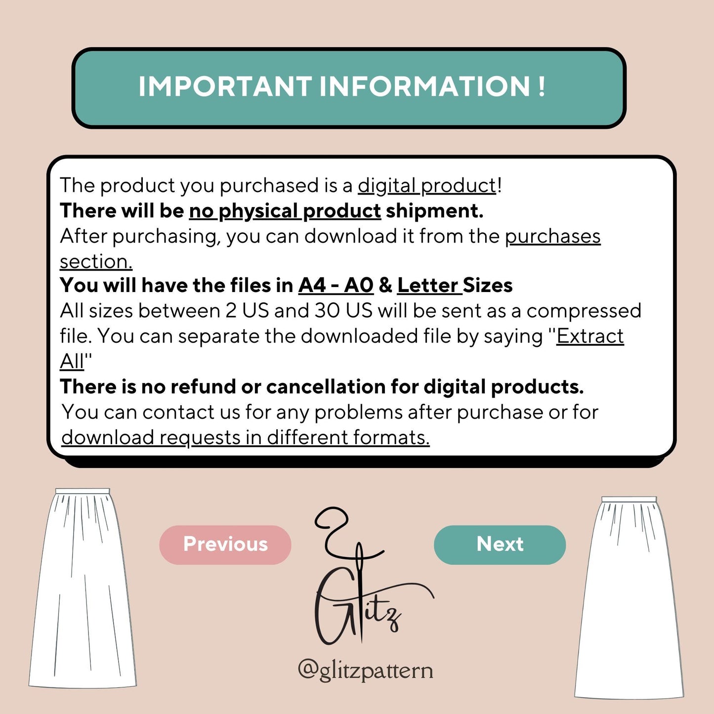 Clara Maxi Skirt Sewing Pattern Easy Digital PDF Plus Size Pattern