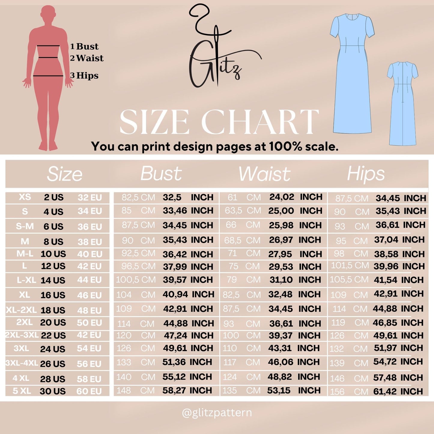 Midi A Line Cocktail Dress Digital Sewing Pattern PDF