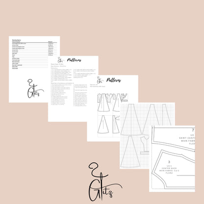 Helen Linen Maxi Dress Sewing Digital Pattern PDF Digital Sewing Pattern Easy Dress Pattern