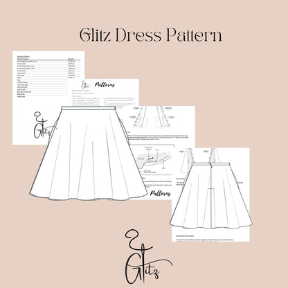 Half Circle Skirt Sewing Pattern PDF | Woven Fabric | In-Seam Pockets, Invisible Zipper & Waistband | Women Skirt Sewing Pattern