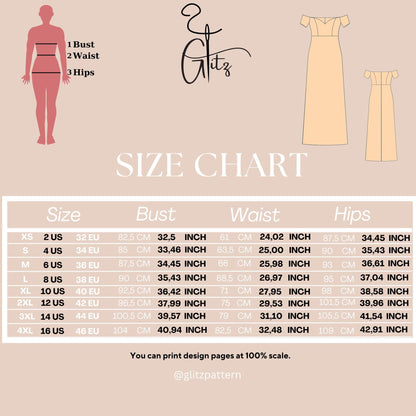 Satin Off Shoulder A Line Long Dress with Sweetheart Neckline – Formal & Cocktail Gown Dress Digital Sewing Pattern PDF Plus Size Pattern