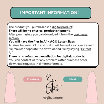 Rosie Halter Neck Midi Cocktail Dress Pattern PDF Digital Sewing Pattern