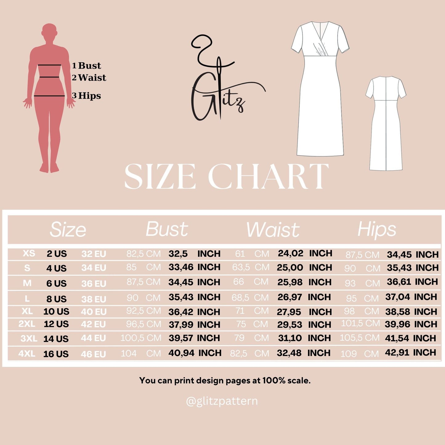 Surplice Neck Short Sleeve Basic Summer Dress Sewing Pattern Midi Casual Dress Pattern