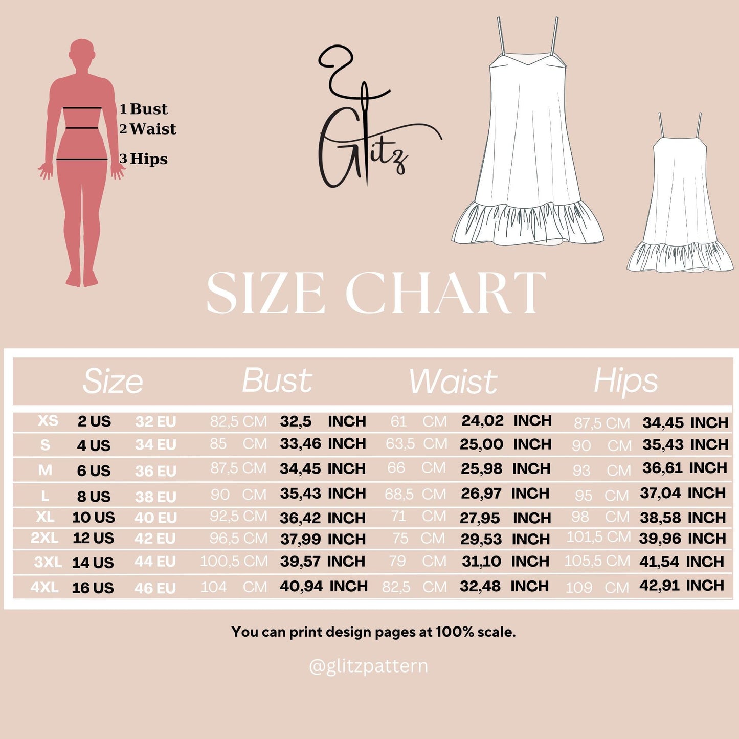 Ruffle Slip Dress Sewing Pattern | Digital PDF | Women's A-Line Mini Dress with Straps and Bust Darts | Easy Summer Dress for Woven Fabrics