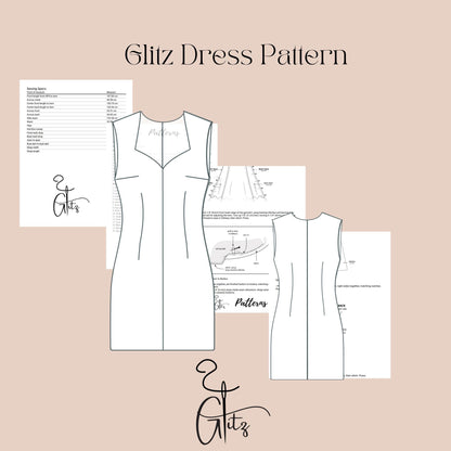 Mini Cocktail Dress Sewing Pattern Mini Pencil Dress Office Dress Formal Event Drees Pattern