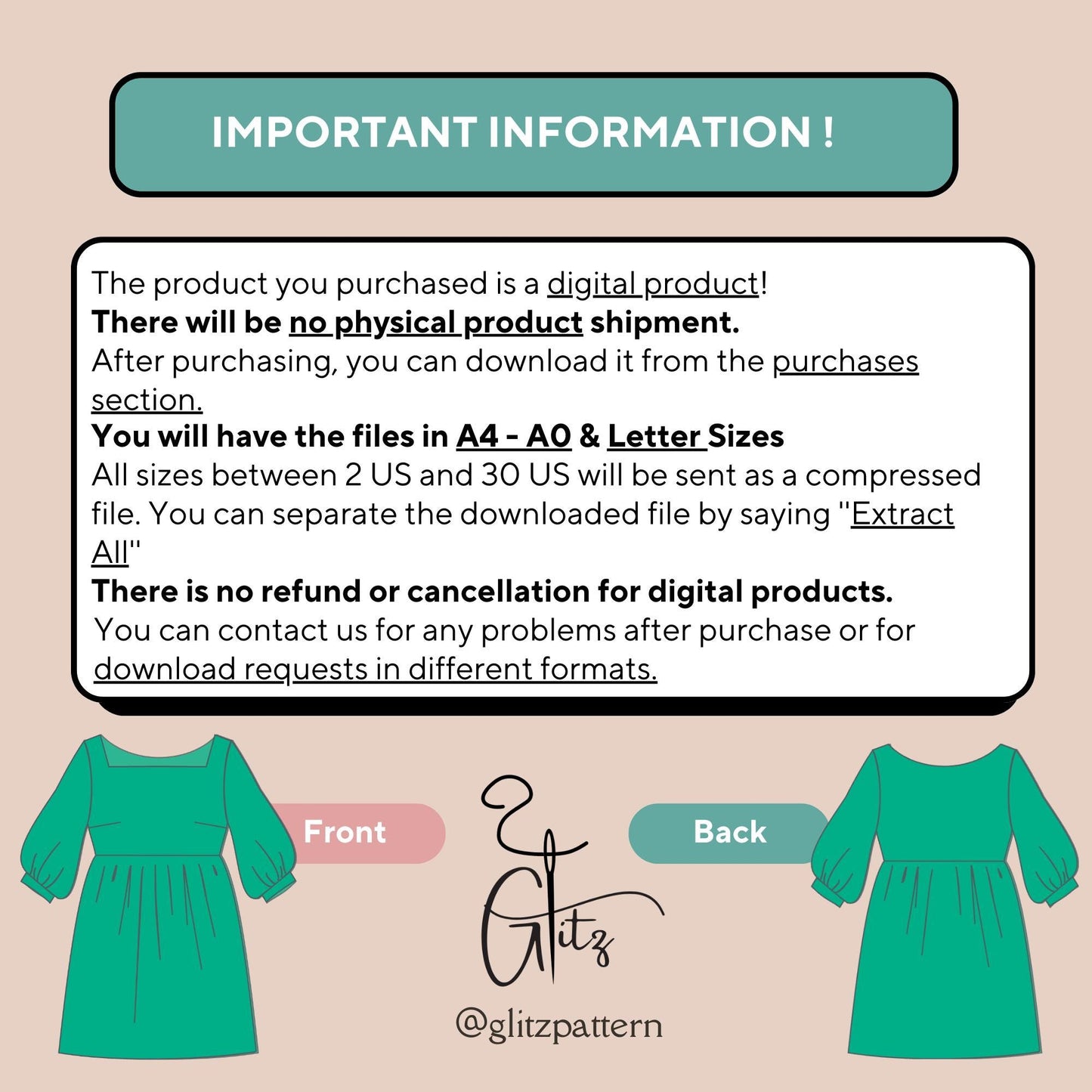 Mini Puff Sleeve Gathered Summer Dress Everyday Dress Sewing Pattern PDF Plus Size Pattern US 2-30 Size