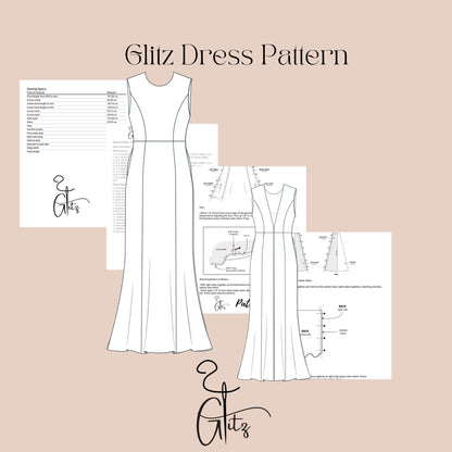Backless Bridal Gown Sewing Pattern Open Back Evening Dress Mermaid Dress Pattern