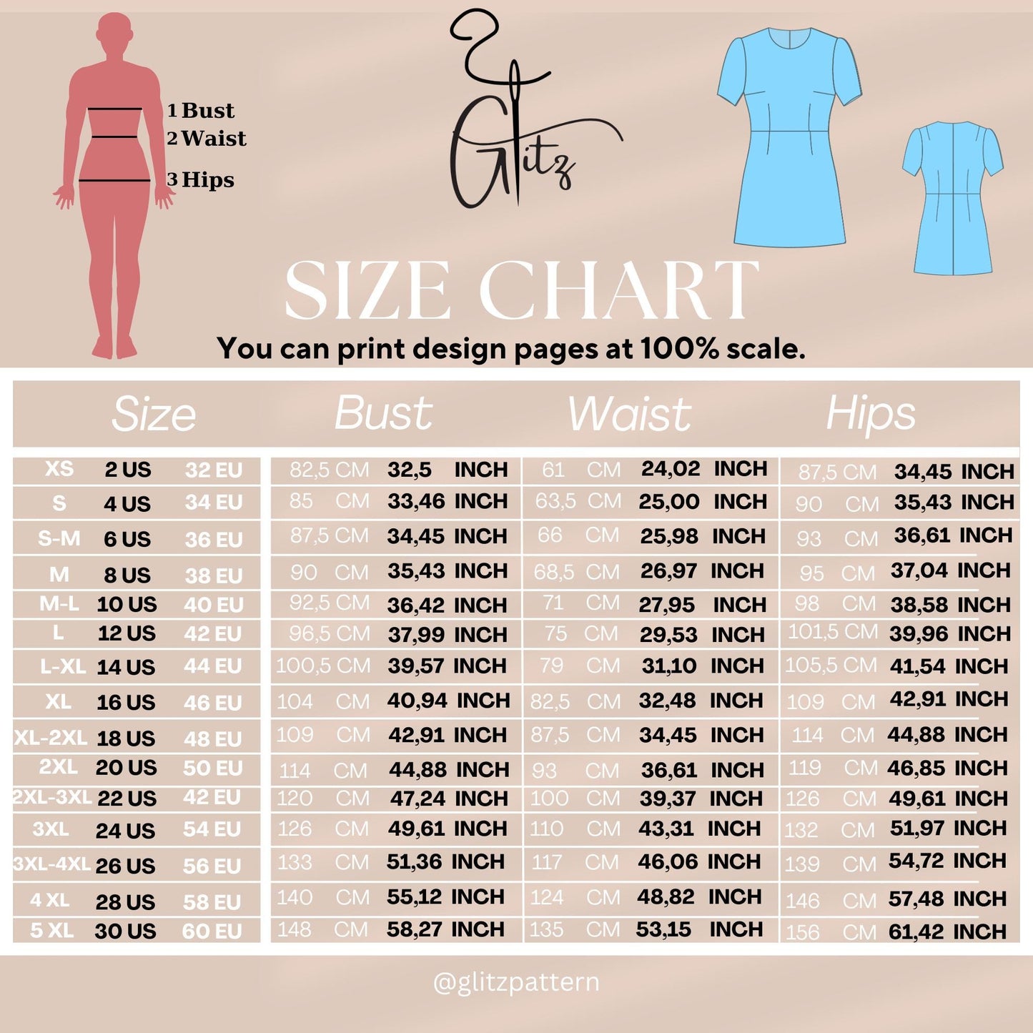 Daily Short Sleeve Mini Casual Basic Dress Digital Pattern PDF Digital Sewing Pattern