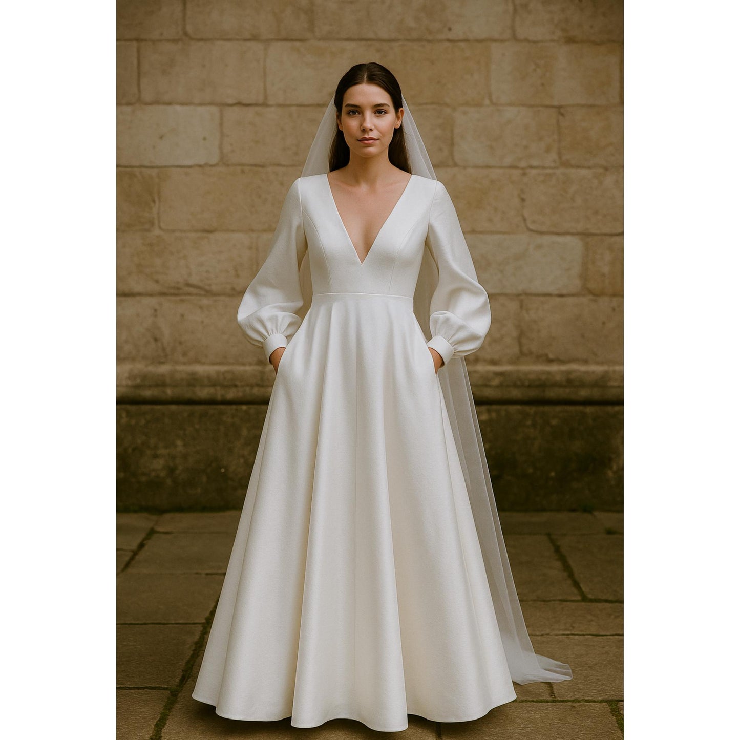 Maxi Dress Sewing Pattern  Long Sleeved Dress Pattern Bridal Gown Ball Gown V Neck Dress Sewing Pattern