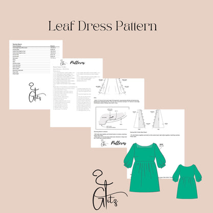 Mini Puff Sleeve Gathered Summer Dress Everyday Dress Sewing Pattern PDF Plus Size Pattern US 2-30 Size