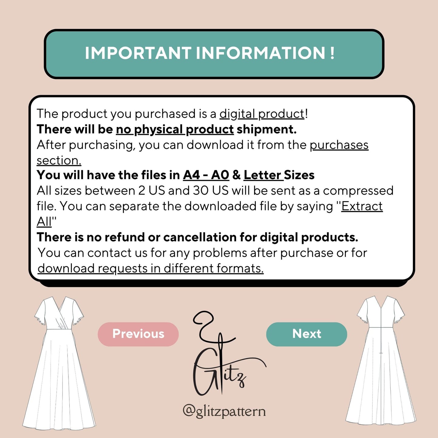 Surplice Neck Long Boho Wedding Dress Sewing Pattern Beach Wedding Summer Dress Digital Sewing Pattern PDF