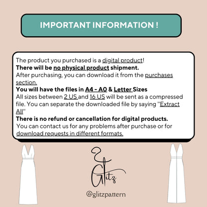 Deep V Neck A Line Evening Dress Sewing Pattern Bridesmaid Dress Bachelorette Dress Prom Dress