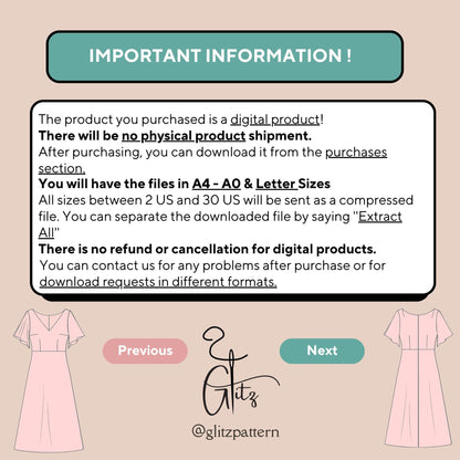 Celine Midi Evening Dress Pattern Cocktail Dress Pattern PDF Digital Sewing Pattern