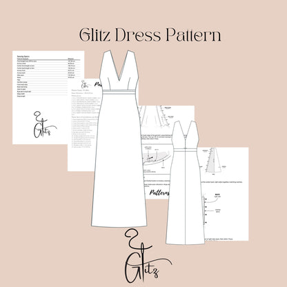 V Neck Classic Bridal Dress Sewing Pattern Boho Wedding Dress Bridesmaid Dress Pattern Long A Line Evening Dress