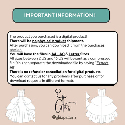 Wedding Dress PDF Sewing Pattern Mid Century Ball Gown Dress Sewing Pattern Princess Dress Bridal Gown