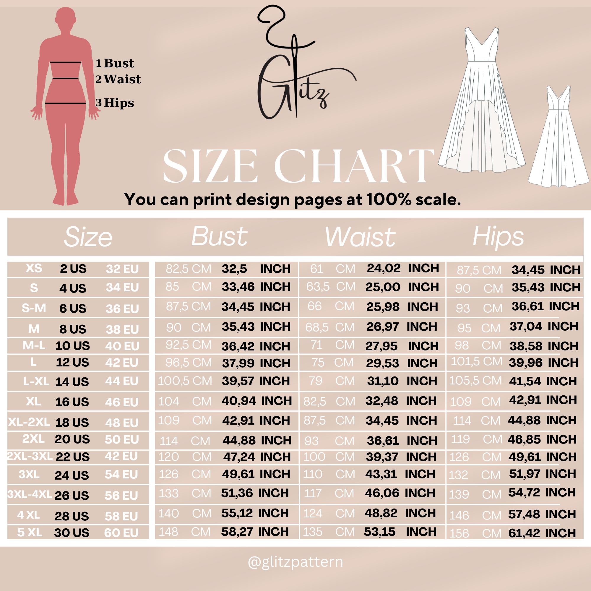 Scarlet Deep V Neck Short Front Long Back Evening Dress Sewing Pattern High Low Prom Dress Pattern PDF Digital Sewing Pattern