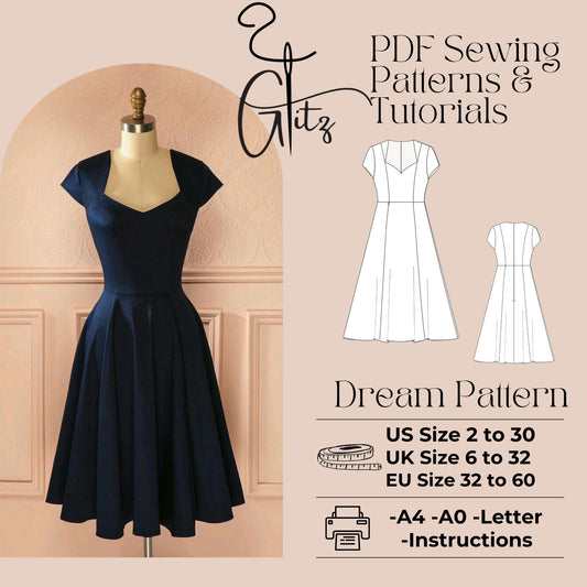 Sweatheart Neck Midi Prom Dress Sewing Pattern Victorian Dress Pattern Cottagecore Dress Digital Sewing Pattern PDF