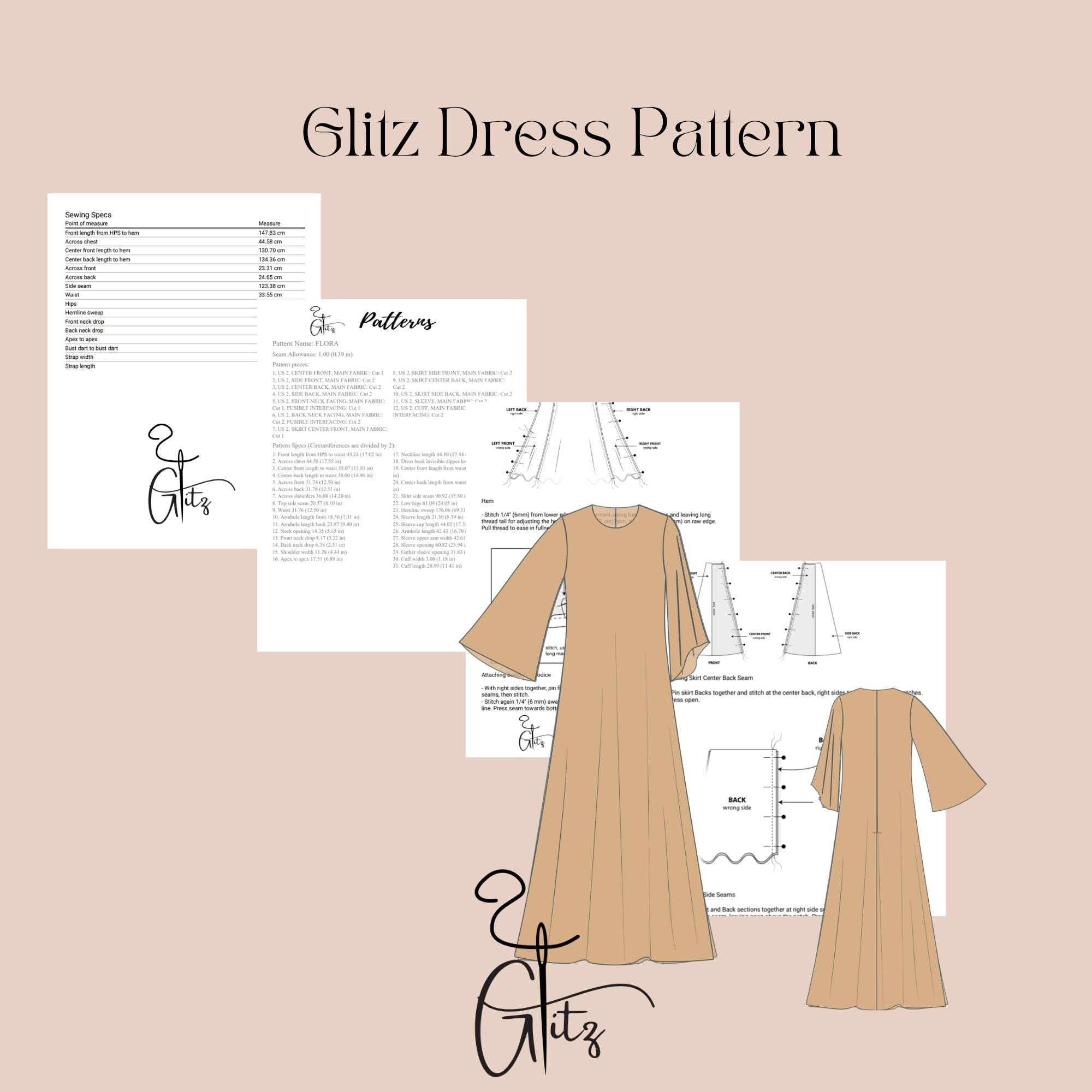 Hijab Muslim Dress Sewing Pattern Modest Dress Maxi Dress Pattern Easy Sewing Pattern