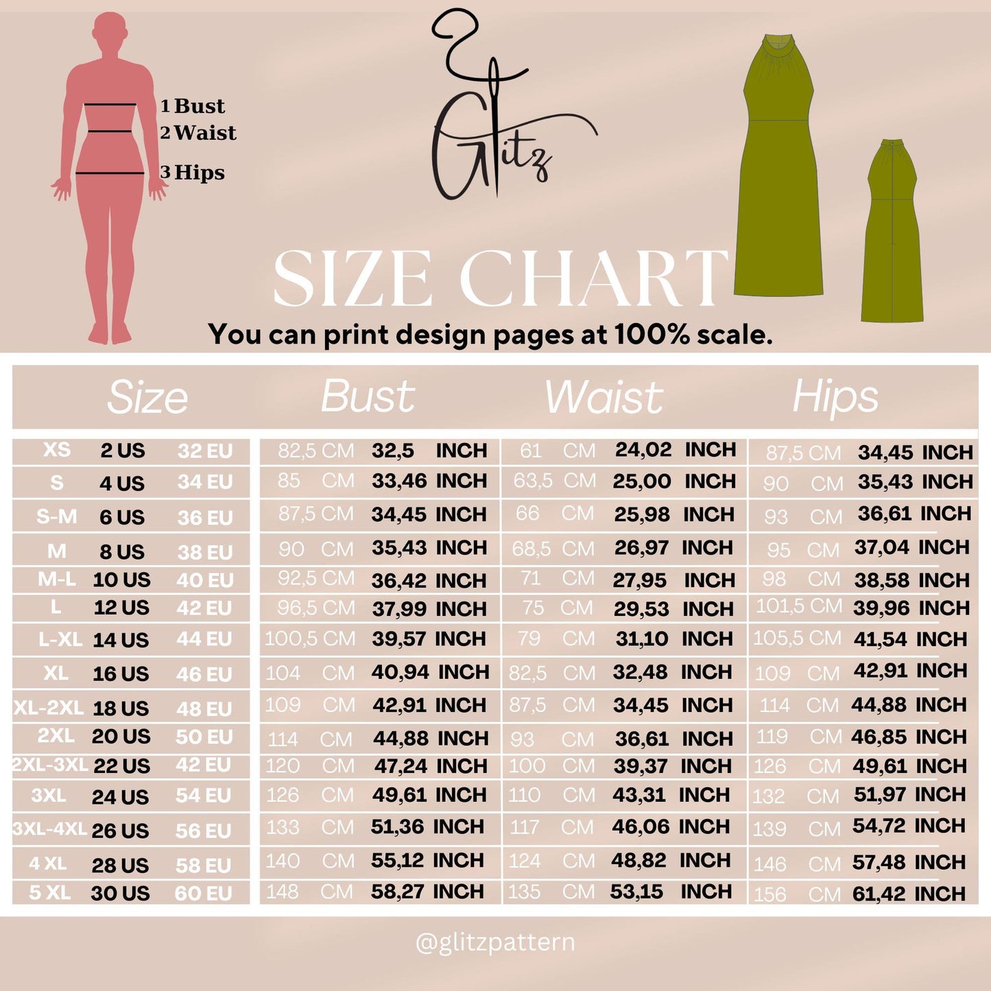 Midi Halter Neck A Line Cocktail Dress Digital Sewing Pattern PDF Plus Size Dress Pattern for Women